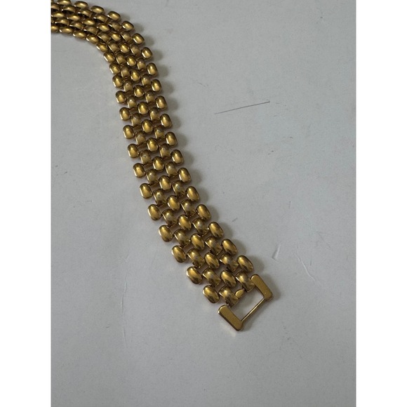 Napier 1960s Elegant Gold Tone Link Bracelet Women's Jewelry Piece - Picture 6 of 7